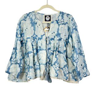 Alamwar for Sundance Delanie Jacket Linen Womens Medium $248 New